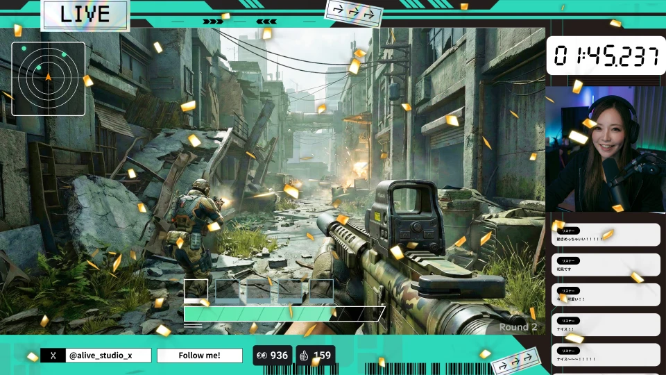 Alive Studio ゲーム配信用ヘッダー画像